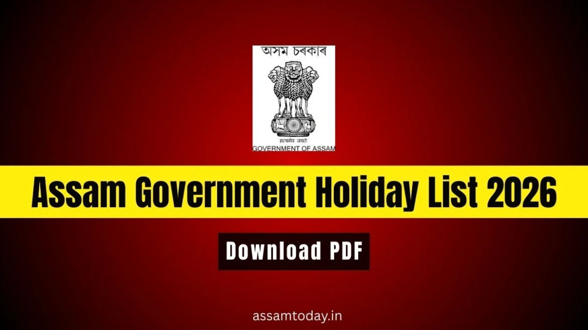 Assam Government Holiday List 2026 Pdf download